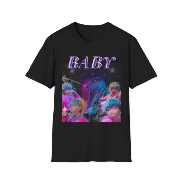 Kpop graphic tee, Kpop Demon Hunters Merch, Kpop Demon Hunters Grapic Tees, Baby Saja Graphic T-shirt-HHT014, Classic Fashion, Fits Every Occasion