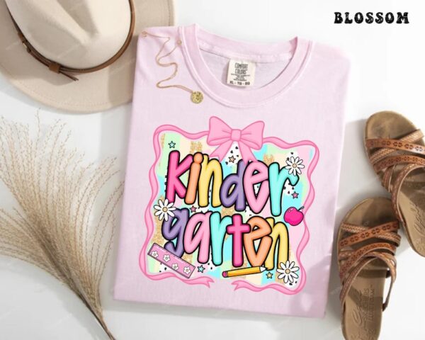 Kindergarten Teacher Shirt, Comfort Colors Tee, New Teacher Gift, First Day Of Kindergarten, Back to School-hht014, Cool Colors, Brighten Up Your Look