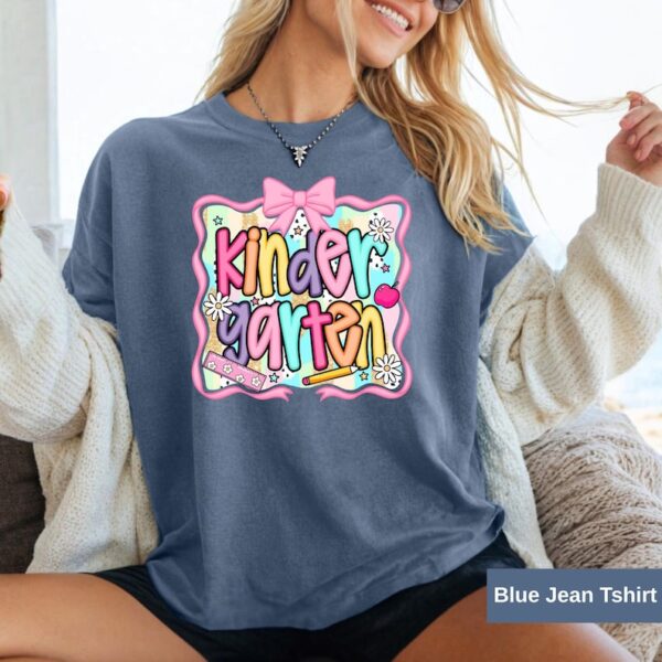 Kindergarten Teacher Shirt, Comfort Colors Tee, New Teacher Gift, First Day Of Kindergarten, Back to School-hht014, Cool Colors, Brighten Up Your Look