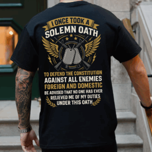 Retro Military Veteran Shirt, Hoodie & Sweater – “No One Relieved Me of My Oath” Army Pride Gift, HHT011
