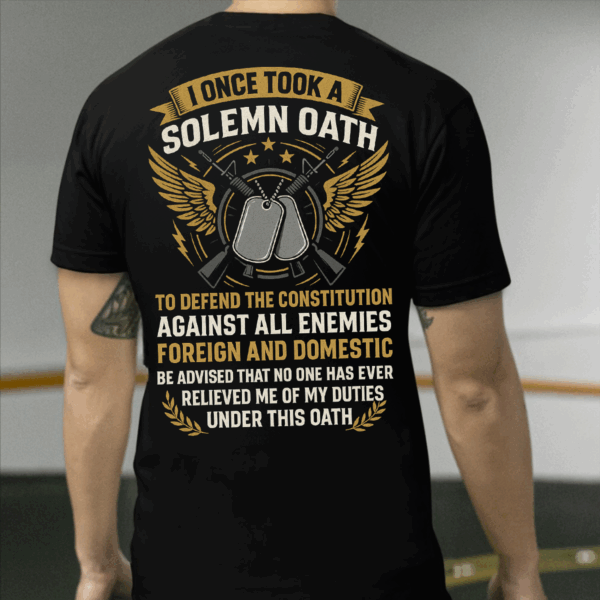 Retro Military Veteran Shirt, Hoodie & Sweater – “No One Relieved Me of My Oath” Army Pride Gift, HHT011