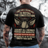 USA Veteran Oath T-Shirt, Sweater and Hoodie – I Took a Solemn Oath to Defend the Constitution, Patriotic Military Shirt for Men, HHT011