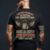 USA Veteran Oath T-Shirt, Sweater and Hoodie – I Took a Solemn Oath to Defend the Constitution, Patriotic Military Shirt for Men, HHT011