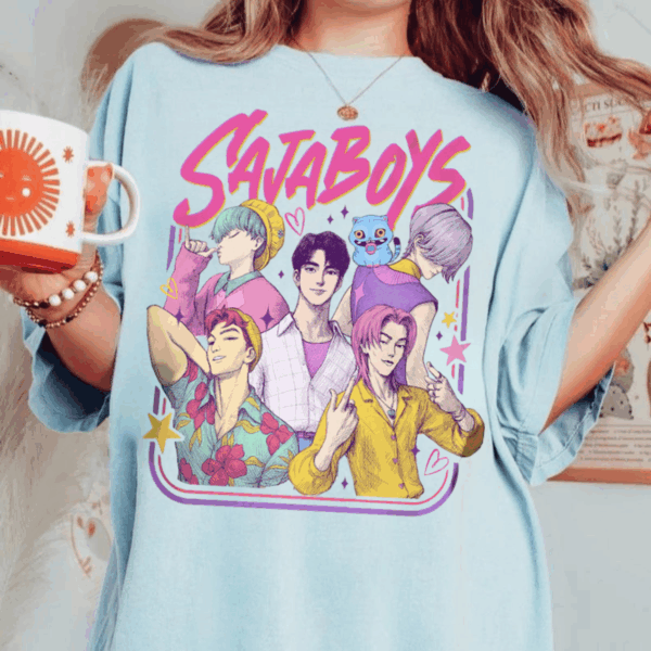 Kpop Demon Hunters Saja Boys Boy Band Inspired Movie Unisex Tee, Sweater & Hoodie, Bootleg Retro Movie Demon Hunters Merch HHT011