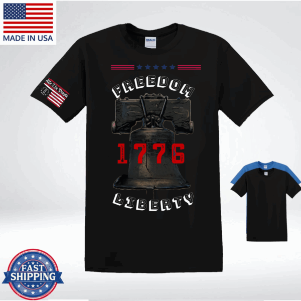 1776 T-Shirt, Patriot Veteran Shirt, Liberty Bell, Freedom America, Knives Out-HHT014, Gift For Him, Gift For Her