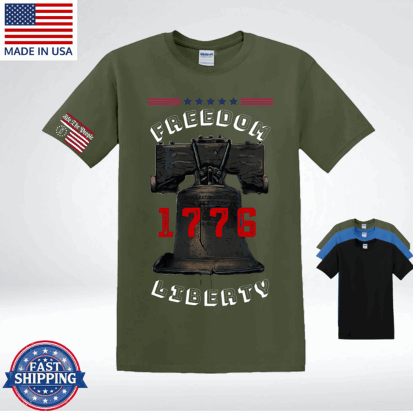 1776 T-Shirt, Patriot Veteran Shirt, Liberty Bell, Freedom America, Knives Out-HHT014, Gift For Him, Gift For Her