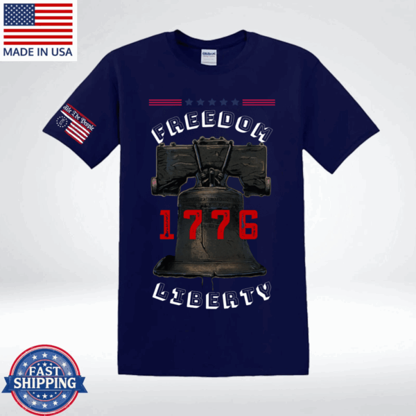 1776 T-Shirt, Patriot Veteran Shirt, Liberty Bell, Freedom America, Knives Out-HHT014, Gift For Him, Gift For Her