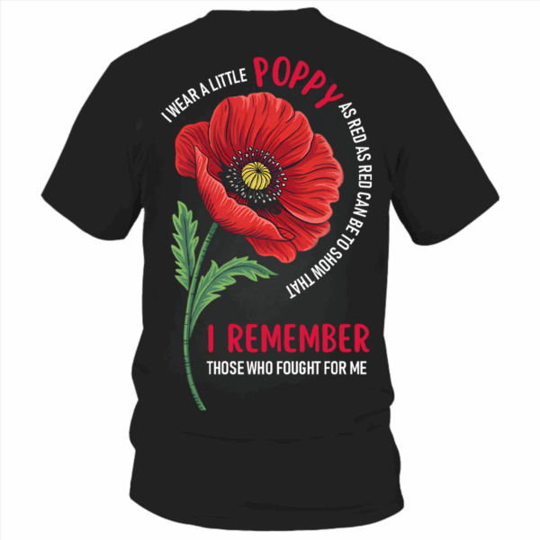 Vintage I Wear Red Poppy Flower Remember American Usa Veteran T-Shirt, Hoodie & Sweater, Veterans Day Gift For Him HHT011