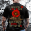 Veteran Poppy Red T-Shirt, I Wear Red to Remember Those Who Fought for Me, Memorial Day Tribute Apparel-HHT014