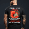 I Wear Red Poppy Flower Remember With Distressed Flag Veteran T Shirt, Hoodie & Sweater, American Tee