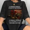 A Female Veteran Stands Up Shirt, Hoodie & Sweater, American Flag Boots & Helmet Tee HHT027