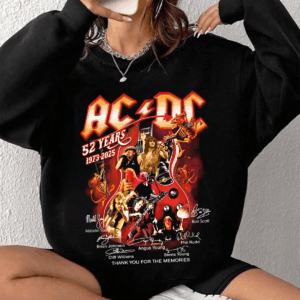 Rock History Lives On ACDC 52 Years Commemorative Shirt, Classic Styles, Never Go Out of Fashion