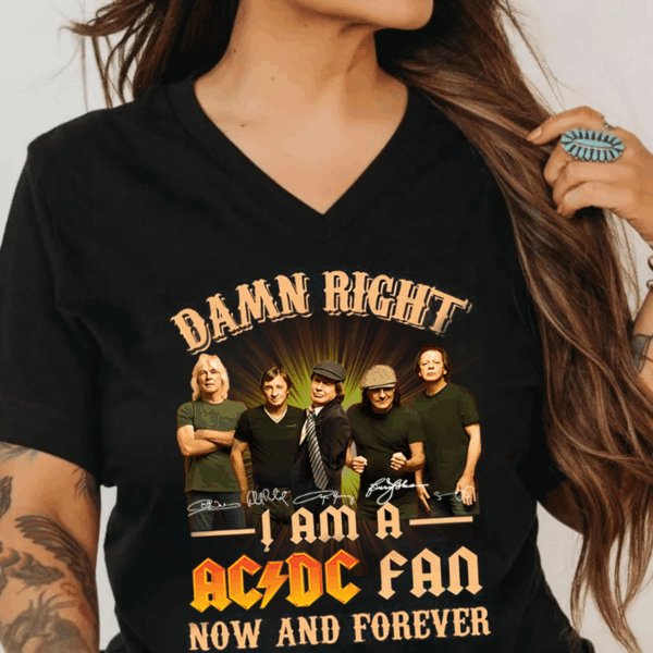 True Fans Never Fade ACDC Now and Forever Shirt, Classic Styles, Never Go Out of Fashion