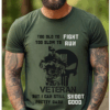 Too Old to Fight, Too Slow to Run Veteran T-Shirt - Military Pun Skull Design, Funny Veteran Shirt, Made in USA